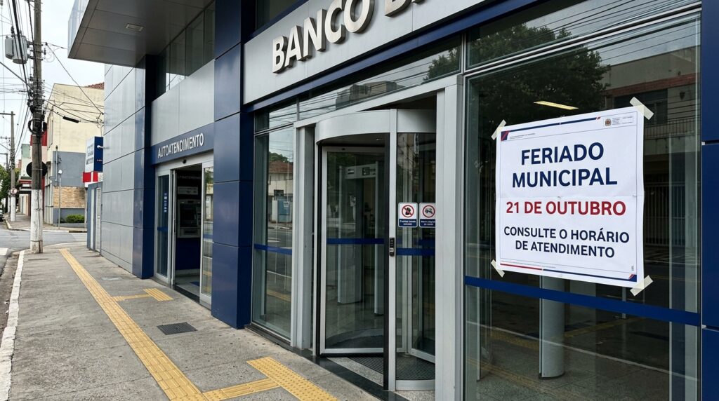 Feriado confirmado para quarta-feira, 21 de outubro, pode alterar o funcionamento de bancos, escolas e repartições públicas