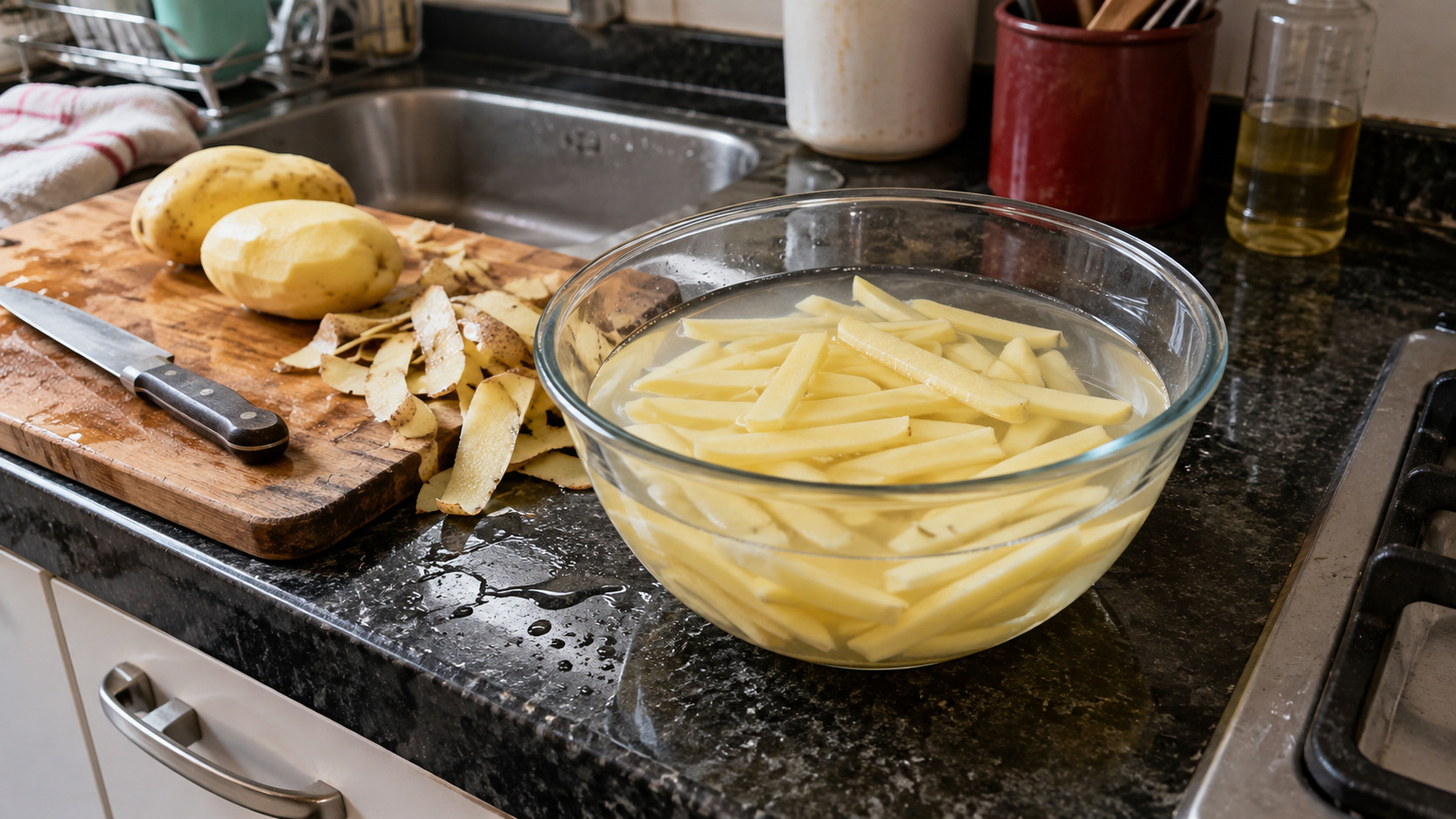 Chefs concordam: para a batata frita ficar crocante, não é trocar o óleo, e sim deixá-la de molho em água fria e fritar duas vezes