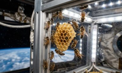 Em 1984, a NASA enviou cerca de 3.400 abelhas ao espaço para descobrir se elas conseguiriam construir favos sem gravidade, e o resultado surpreendeu os pesquisadores