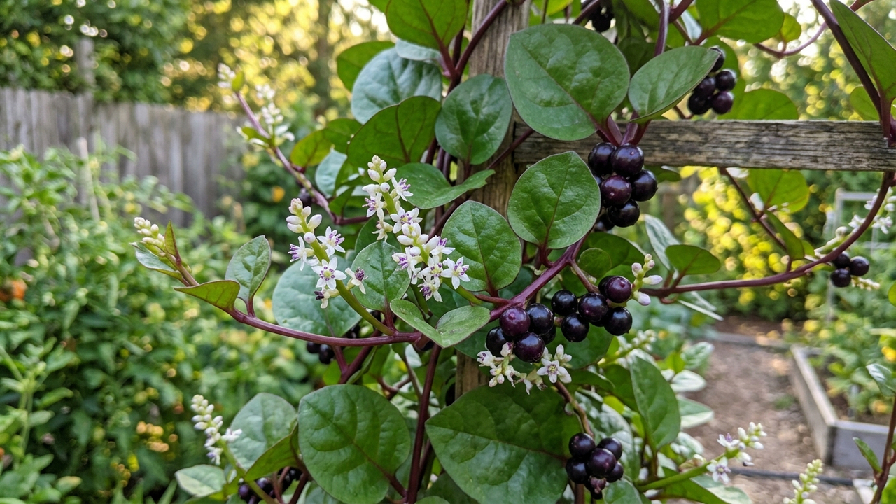 Essa trepadeira vigorosa produz folhas carnudas comestíveis na horta e substitui o espinafre comum com alto valor nutricional