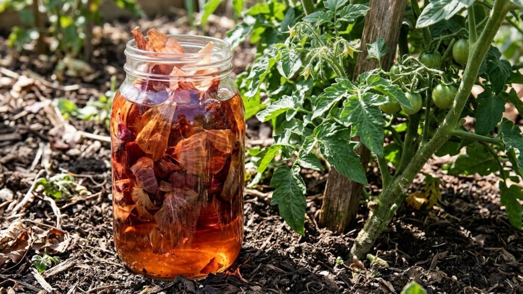 Regar as raízes do tomateiro com infusão de casca de cebola: o tônico ...