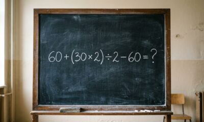 Você consegue resolver 60 + (30 × 2) ÷ 2 − 60 em apenas 9 segundos sem cair na armadilha da conta?