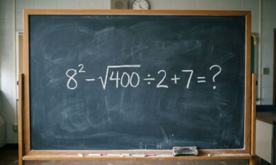 Parece simples, mas exige atenção: 8² − √400 ÷ 2 + 7 testa as regras da matemática