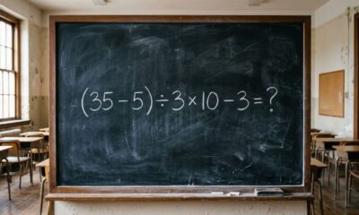 Sem calculadora, prove que ainda lembra da matemática básica: (35 – 5) ÷ 3 × 10 – 3