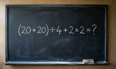 A maioria começa pela parte errada: (20 + 20) ÷ 4 + 2 × 2