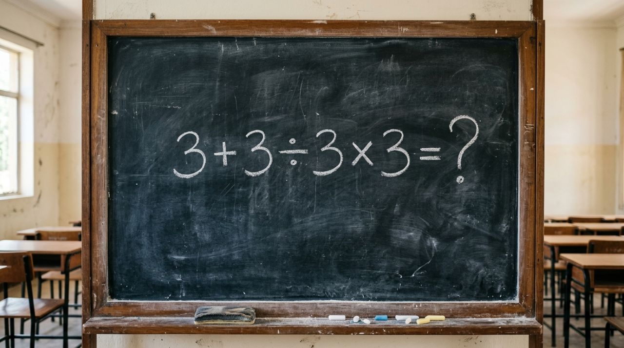 Parece uma conta básica, mas muita gente esquece uma regra: 3 + 3 ÷ 3 × 3