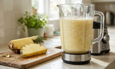 Água de coco e abacaxi no liquidificador: para que serve essa mistura tropical e por que ela pode ajudar a variar a hidratação nos dias quentes