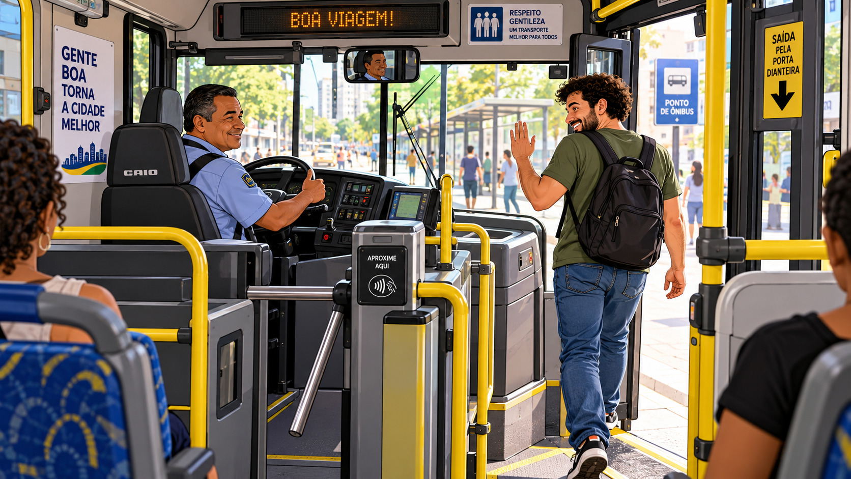 Um obrigado ao motorista ao descer mostra atenção a quem costuma passar despercebido no transporte público