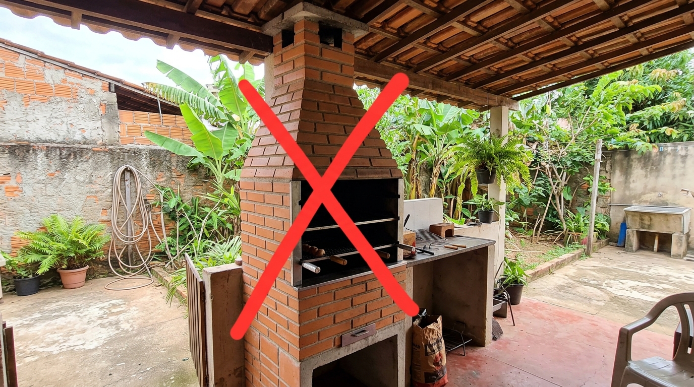 A churrasqueira de embutir ganha as varandas de apartamento em 2026 e pode ser a carvão, a gás ou elétrica