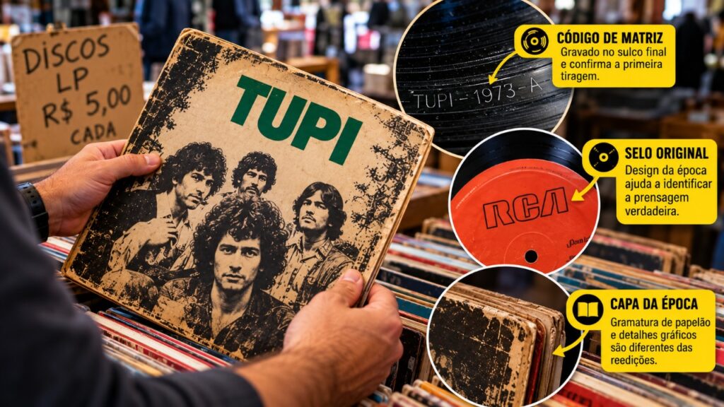 Comprador adquire uma caixa com 70 discos de vinil em um bazar por R$ 100 e encontra entre eles uma prensagem original de um álbum brasileiro dos anos 1970 que pode alcançar um alto valor entre colecionadores