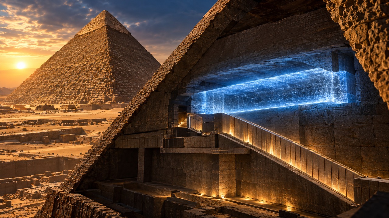 Uma estrutura escondida de pelo menos 30 metros foi identificada dentro da Grande Pirâmide de Quéops, no Egito, e os pesquisadores ainda tentam entender por que esse espaço foi construído há milhares de anos