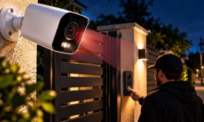Morador instala uma câmera com visão noturna no portão e descobre como o ângulo de gravação e a iluminação podem fazer diferença na identificação de movimentos durante a madrugada