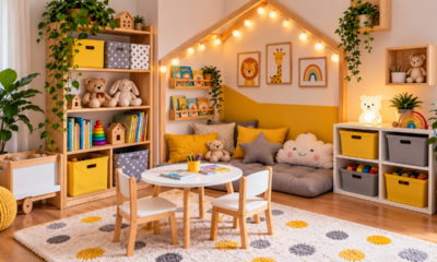 Canto esquecido da casa ganha nova vida antes do Dia das Crianças e se transforma em um espaço de brincadeiras incrível sem exigir uma grande reforma