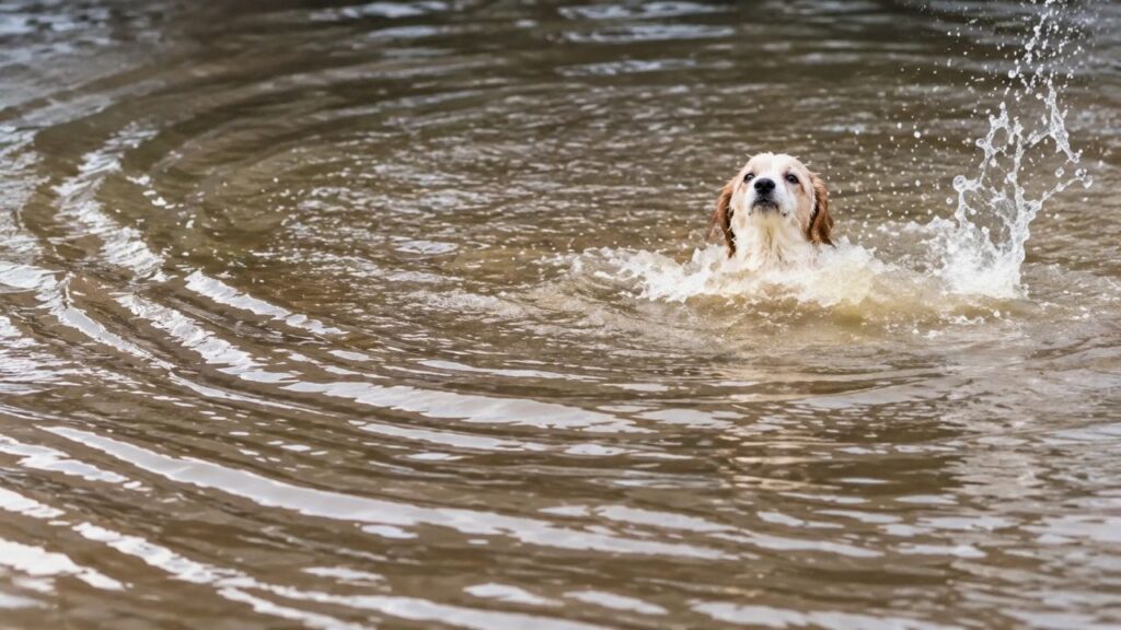 Cabeleireira tira os sapatos e pula em canal ao ver cachorro se afogando, protagonizando um resgate emocionante que surpreendeu a todos