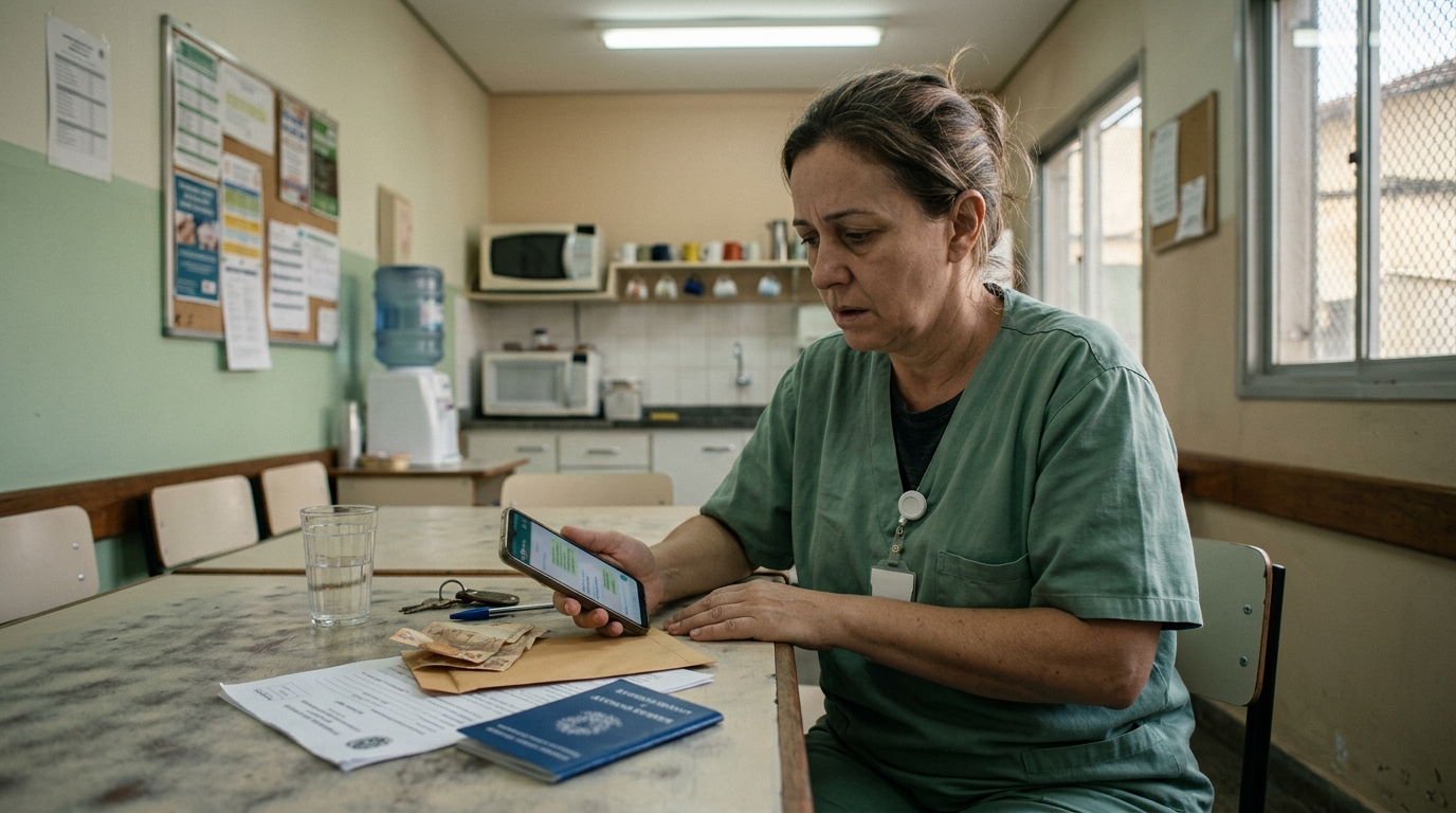 Cuidadora de casa de repouso recebe R$ 48 mil na Justiça após ser demitida por WhatsApp no dia seguinte a cobrar o salário que constava na carteira, já que recebia parte do valor em dinheiro e sem recibo