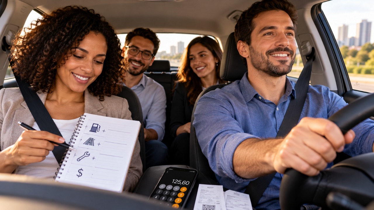 Motorista começa a anotar a quilometragem e o consumo de combustível durante viagens frequentes com colegas de trabalho e descobre como calcular a participação de cada passageiro nas despesas sem ignorar pedágios, manutenção e diferenças entre os trajetos percorridos