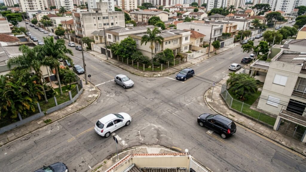 Teste de trânsito desafia até motoristas experientes: qual carro deve passar primeiro neste cruzamento sem semáforo nem placa de preferência