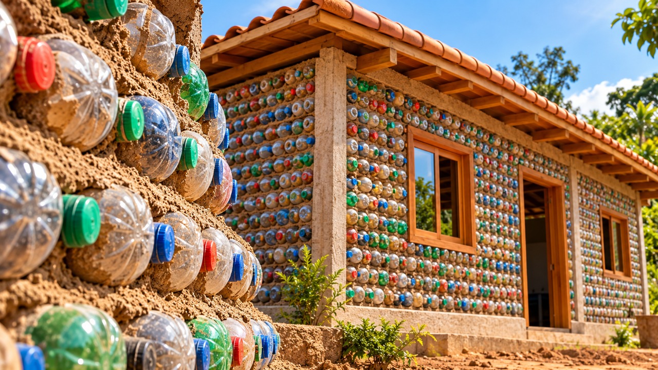 Construir paredes com garrafas PET preenchidas com terra parece improvável, mas a técnica já foi aplicada em projetos reais: como as garrafas são organizadas e quais cuidados determinam a segurança da estrutura