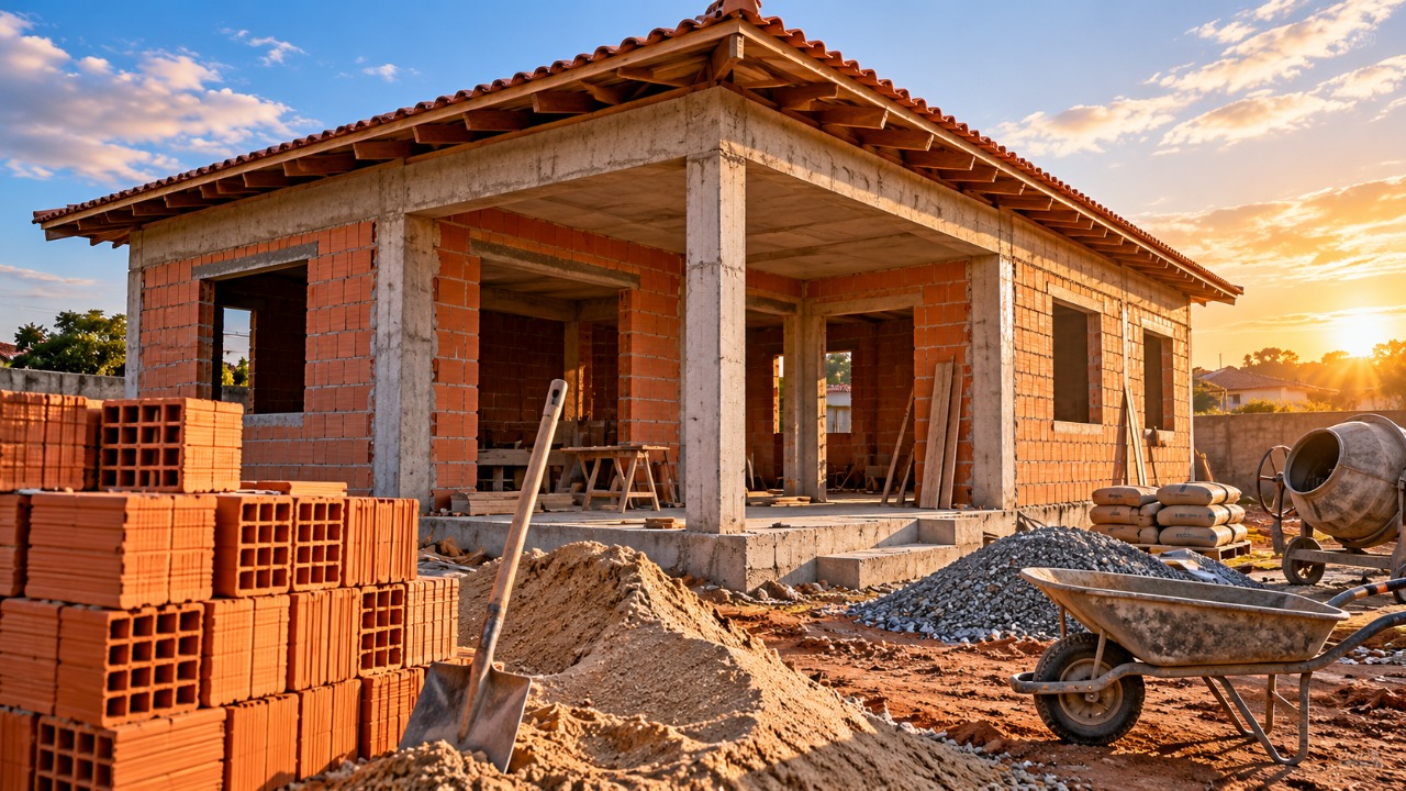 Quanto custa construir uma casa de 30 m² em terreno próprio em 2026, com 2 quartos, sala integrada à cozinha e banheiro, incluindo fundação, paredes, telhado, instalações elétricas e hidráulicas até a entrega das chaves