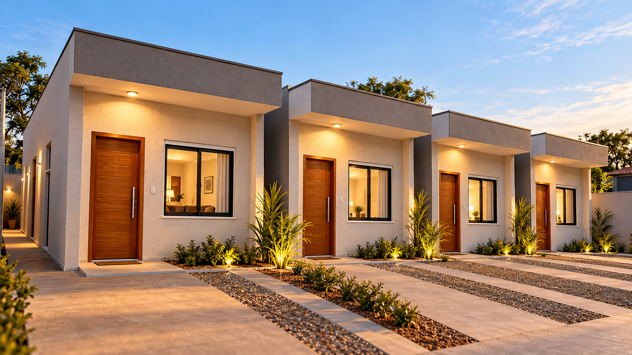 Quanto custa construir 4 casas pequenas para alugar no mesmo terreno e como o valor da obra, o preço dos materiais e a procura por imóveis influenciam a renda mensal
