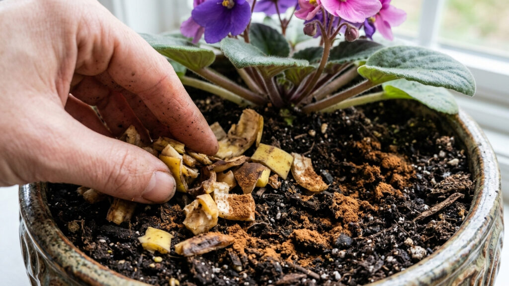 O segredo da casca de banana com canela: o adubo caseiro potente que faz qualquer planta produzir flores em poucas semanas