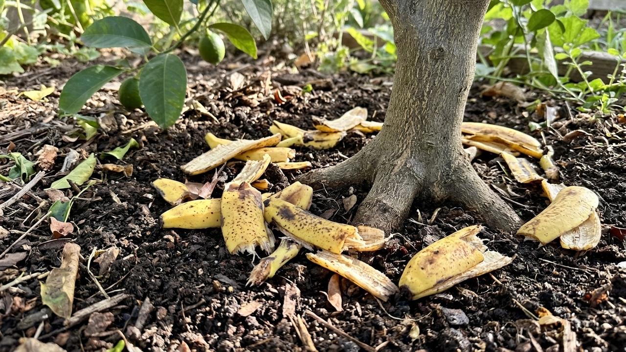 Enterrar cascas de banana ao pé do limoeiro: para que serve a mistura e por que muitos jardineiros juram que ela ajuda na floração