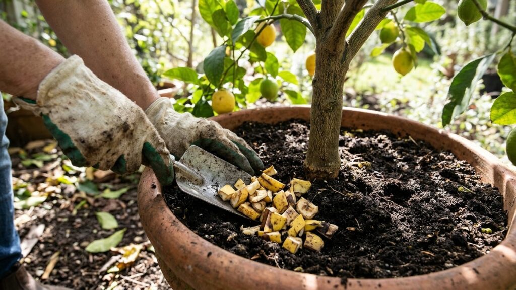 Enterrar cascas de banana ao pé do limoeiro: para que serve a mistura e por que muitos jardineiros juram que ela ajuda na floração