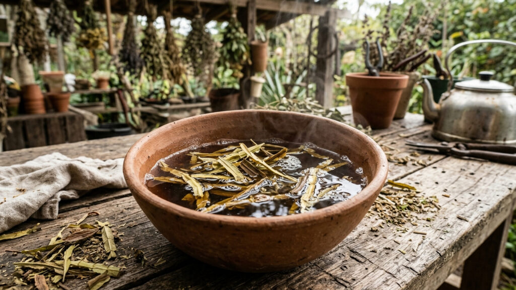 Borrifar chá concentrado de carqueja amarga nas folhas: o truque caseiro potente para inibir a desova de borboletas na horta