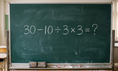 Só 1 em cada 10 acerta: quanto dá 30 − 10 ÷ 3 × 3?