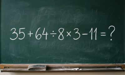 Seu cérebro consegue resolver esta expressão sem calculadora? 35 + 64 ÷ 8 × 3 − 11