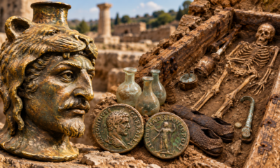 Sarcófago romano de 3 toneladas é encontrado intacto após mais de 1.500 anos escondido sob uma antiga vila, em uma descoberta que impressiona arqueólogos