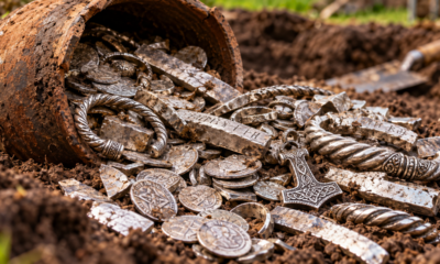 Morador cavava o próprio jardim para construir um terraço quando encontrou 18,5 kg de prata viking enterrados havia séculos e revelou uma descoberta arqueológica extraordinária