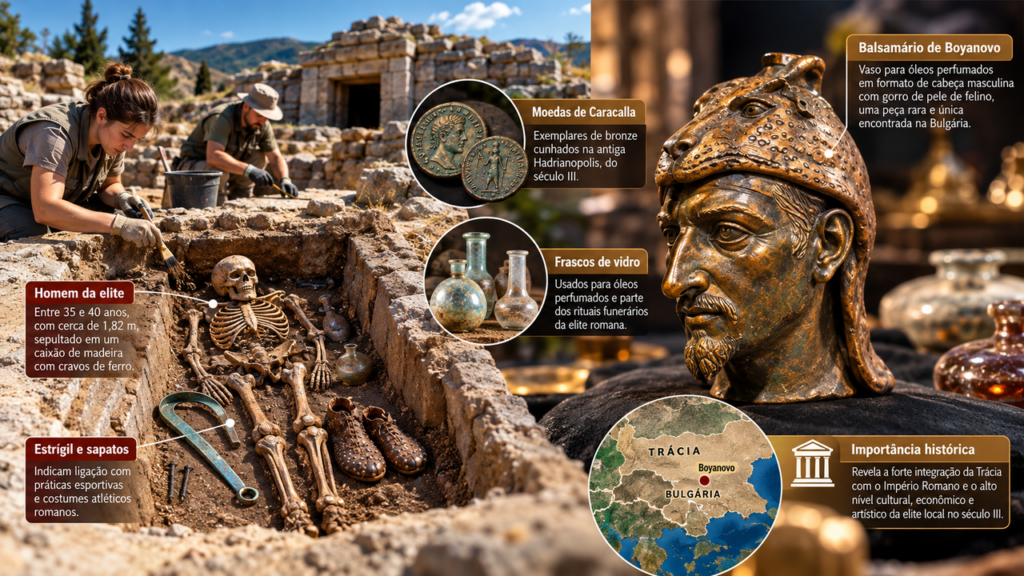 Sarcófago romano de 3 toneladas é encontrado intacto após mais de 1.500 anos escondido sob uma antiga vila, em uma descoberta que impressiona arqueólogos