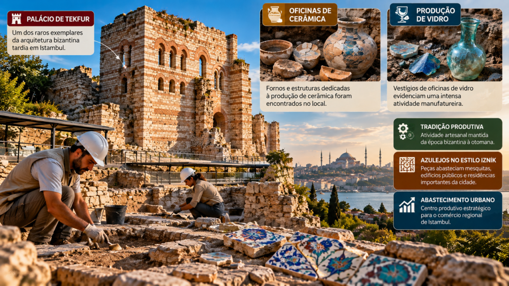Enquanto restauravam uma antiga construção em Istambul, arqueólogos encontraram o que pode ter sido uma oficina ligada ao abastecimento da cidade há séculos