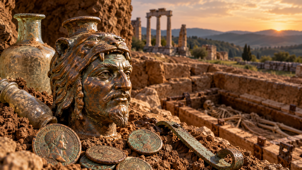 Sarcófago romano de 3 toneladas é encontrado intacto após mais de 1.500 anos escondido sob uma antiga vila, em uma descoberta que impressiona arqueólogos