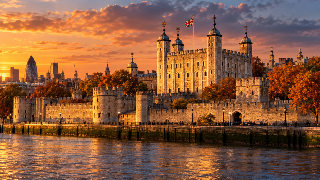Construída por volta de 1078, a Torre de Londres atravessou quase mil anos de história, ganhou novas estruturas durante séculos e manteve sua famosa Torre Branca de 27 metros como uma das principais marcas da antiga fortificação