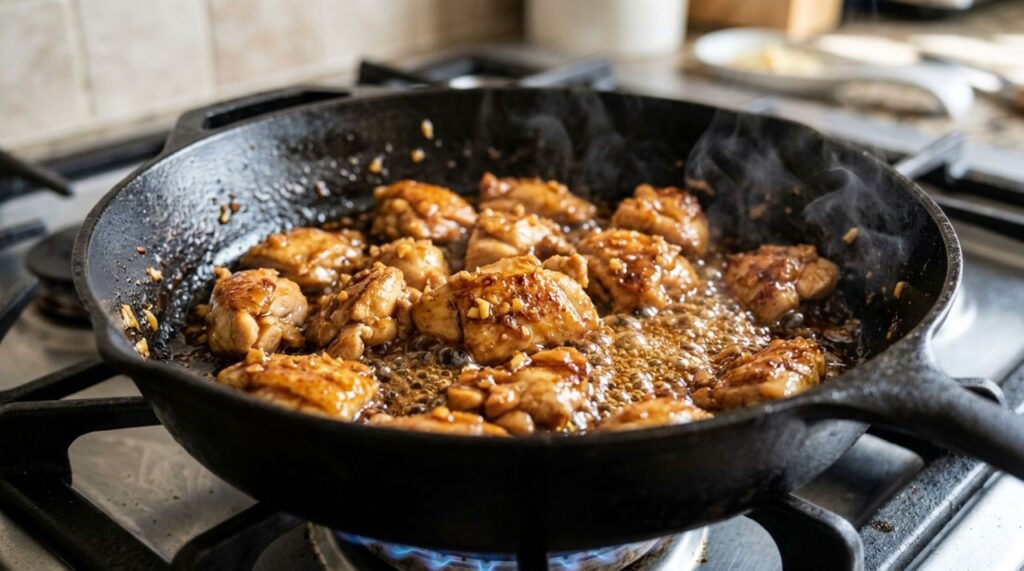 Chefs de cozinha concordam: "Para o frango teriyaki não ficar salgado demais, não acrescente sal antes de provar o molho, mas ajuste o tempero depois de adicionar o shoyu.”