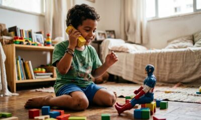 A psicologia sugere que inventar histórias durante a brincadeira pode ajudar crianças a desenvolver linguagem e imaginação enquanto experimentam personagens, situações e diferentes formas de pensar
