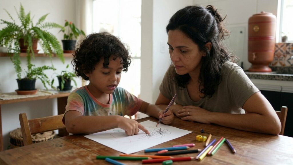 De acordo com a psicologia, crianças que ficam muito frustradas quando o desenho não sai como esperavam podem não ter apenas padrões altos, mas uma relação mais rígida com erros e imperfeições