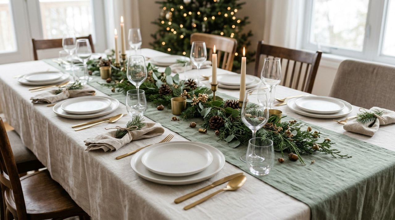 Adeus às toalhas de mesa com estampas natalinas grandes: a tendência para o Natal de 2026 que transforma a mesa e deixa a decoração muito mais elegante