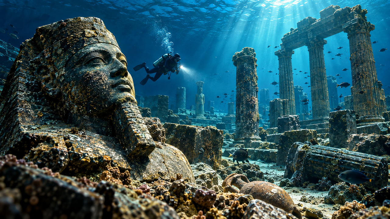 Mais de 1.600 anos depois, arqueólogos localizam uma verdadeira “cidade fantasma” escondida sob as águas do Mediterrâneo e descobrem seus segredos
