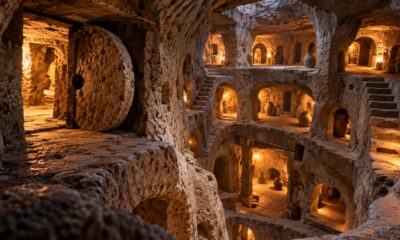 A antiga cidade subterrânea que abrigava milhares de pessoas e os detalhes de sua arquitetura que revelam como seus habitantes conseguiam sobreviver longe da superfície