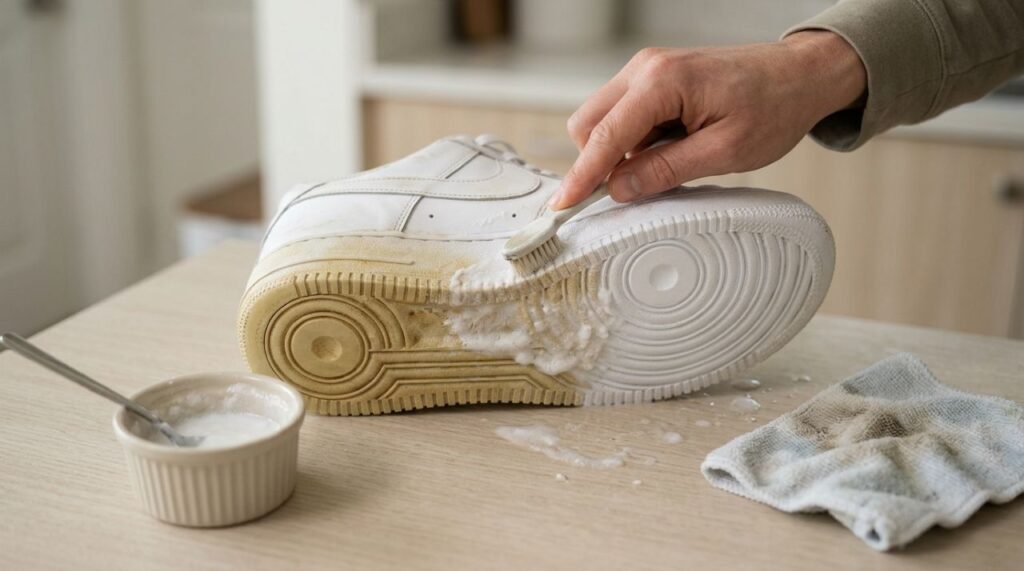 Nem máquina de lavar, nem produtos caros: conheça os truques caseiros que ajudam a deixar seus tênis brancos limpinhos novamente sem estragar o material