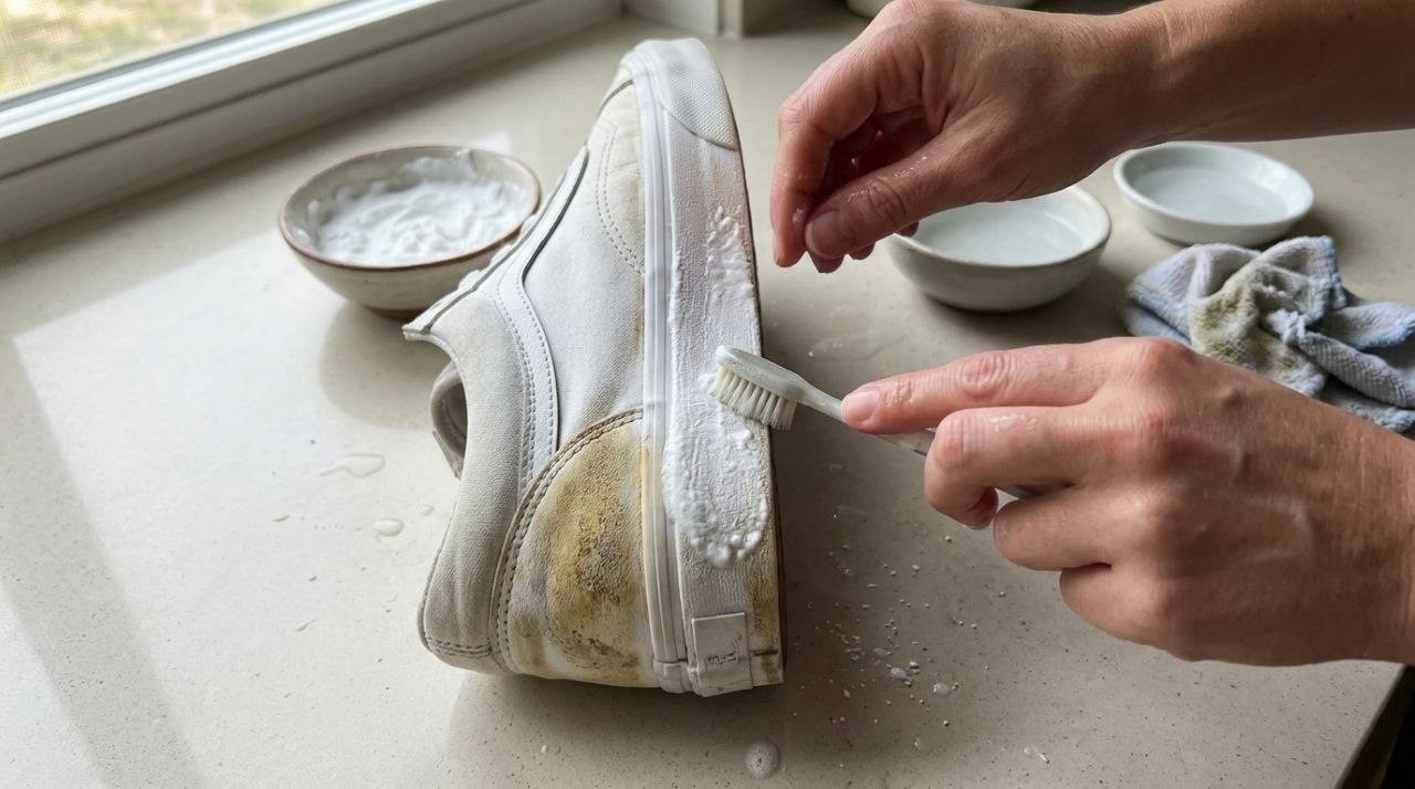Nem máquina de lavar, nem produtos caros: conheça os truques caseiros que ajudam a deixar seus tênis brancos limpinhos novamente sem estragar o material