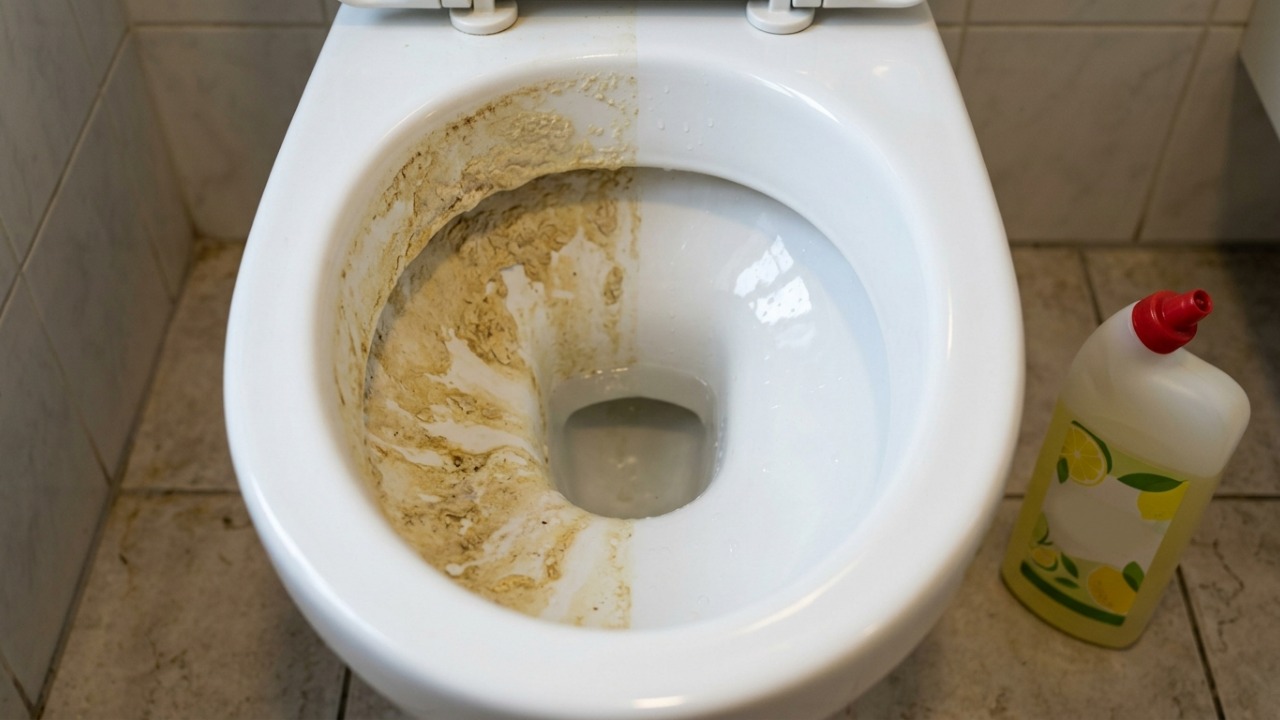 Nem vinagre nem bicarbonato: esse ingrediente ajuda a dissolver a mancha escura que acumula no fundo do vaso sanitário e pode facilitar a limpeza