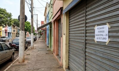 Segunda-feira, 26 de outubro, será feriado municipal e moradores devem ficar atentos ao funcionamento de bancos, escolas e lojas