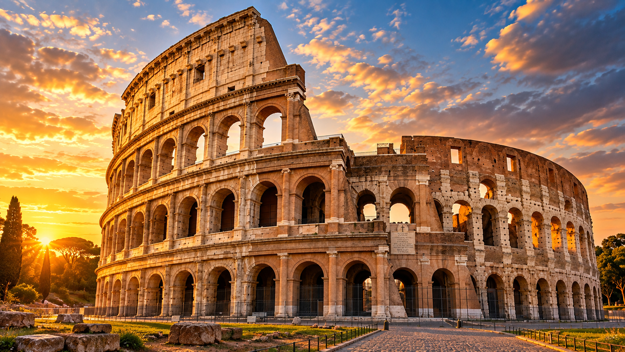 Construído por volta de 80 d.C., o Coliseu atravessou quase dois mil anos de história, recebeu diferentes usos ao longo dos séculos e manteve sua estrutura monumental como uma das principais marcas da Roma Antiga