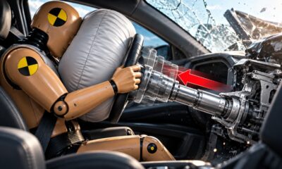 O volante que se retrai em acidentes e a tecnologia desenvolvida para reduzir lesões no peito do motorista