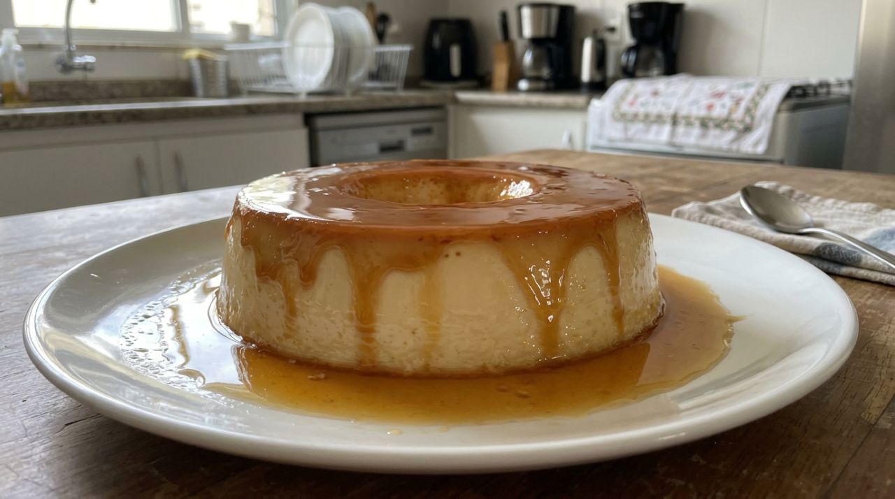 Pudim desenforma inteiro e parece perfeito, mas começa a soltar água na geladeira, e um erro no preparo pode explicar por que a sobremesa perdeu a firmeza