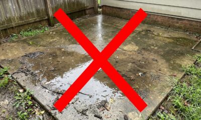 Pedreiro experiente ensina o cálculo simples de caimento de água para fazer contrapiso externo perfeito sem formar poças nos cantos após chuva